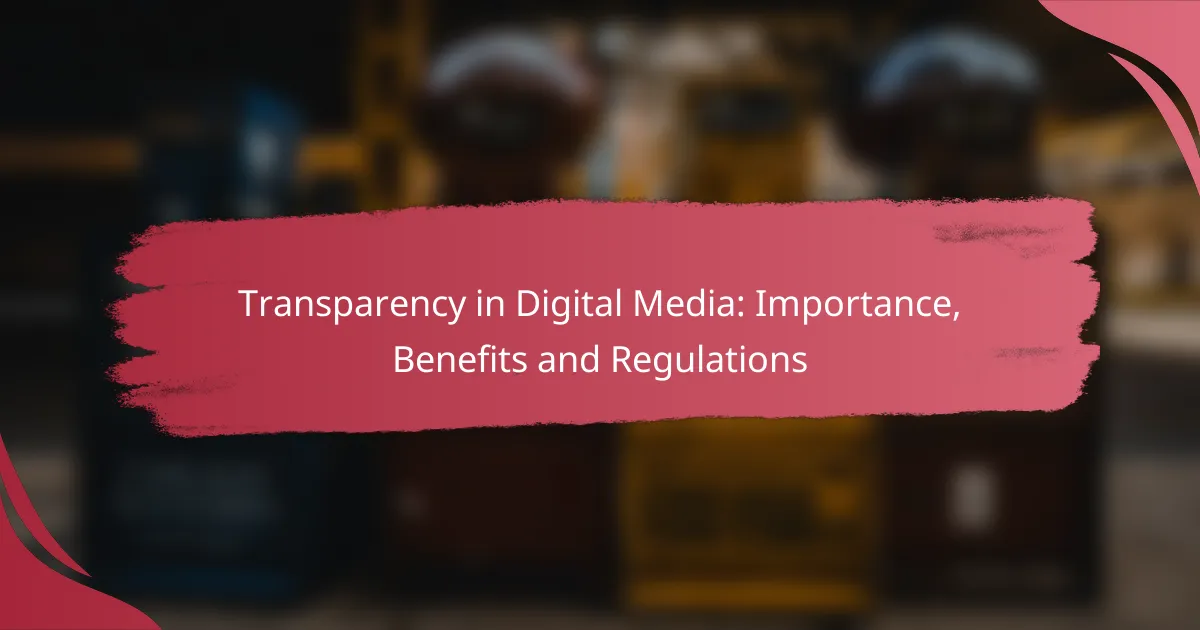 Transparency in Digital Media: Importance, Benefits and Regulations