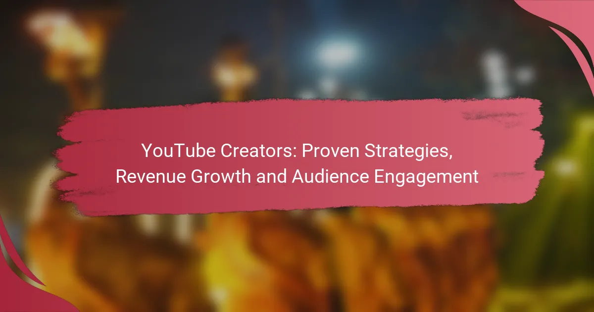 YouTube Creators: Proven Strategies, Revenue Growth and Audience Engagement
