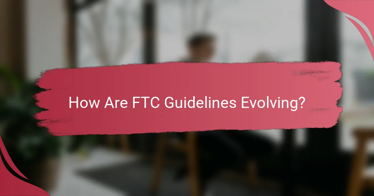 How Are FTC Guidelines Evolving?
