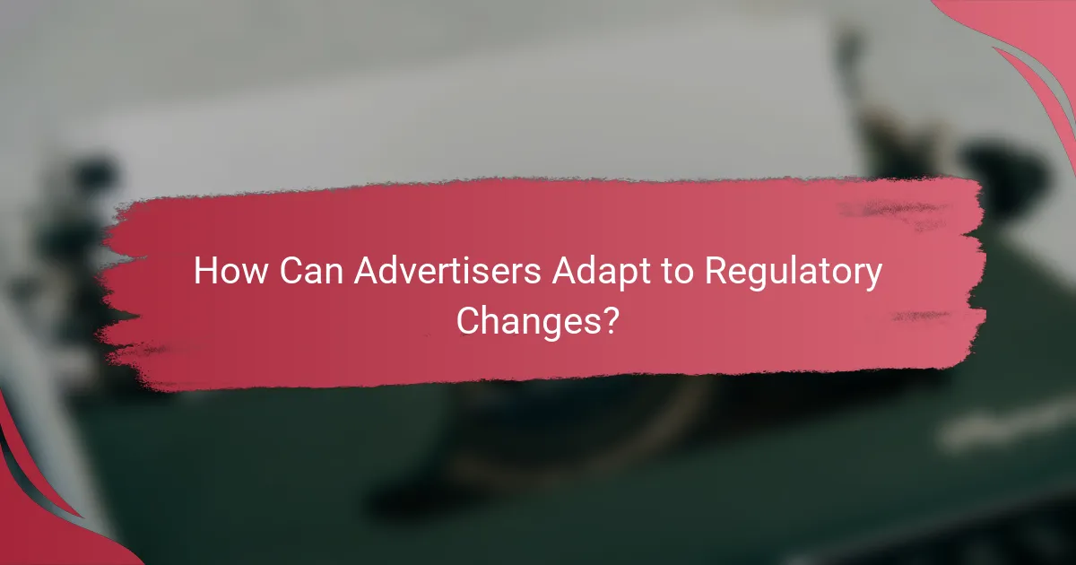 How Can Advertisers Adapt to Regulatory Changes?
