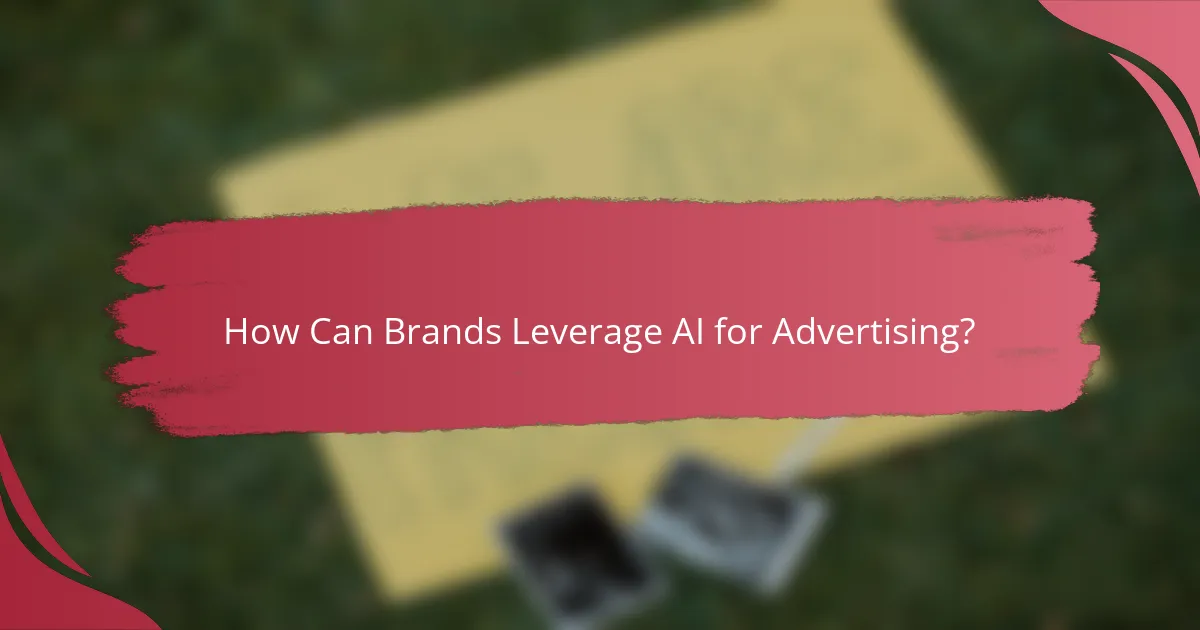 How Can Brands Leverage AI for Advertising?