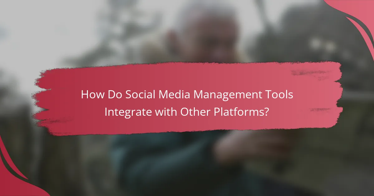 How Do Social Media Management Tools Integrate with Other Platforms?