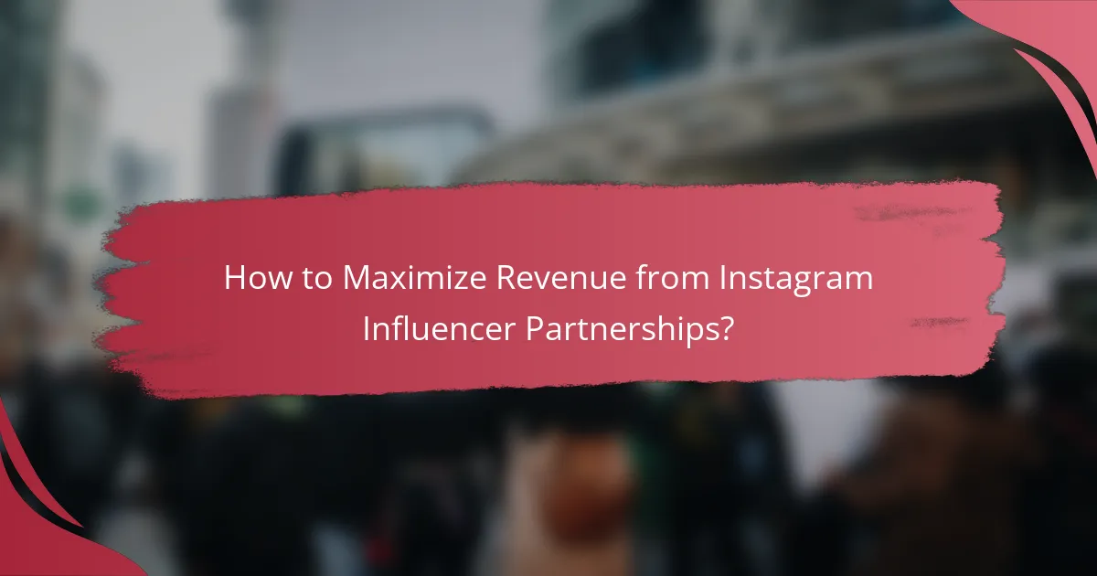 How to Maximize Revenue from Instagram Influencer Partnerships?