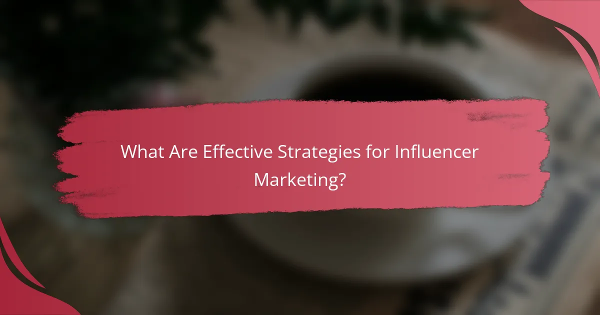 What Are Effective Strategies for Influencer Marketing?