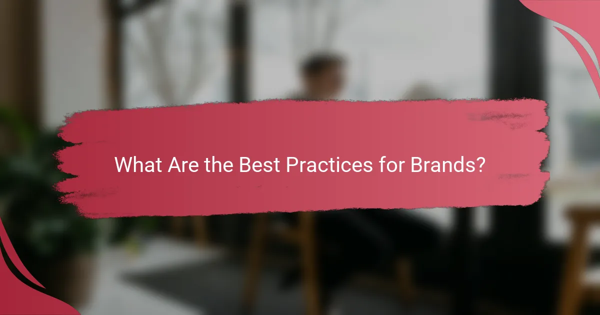 What Are the Best Practices for Brands?