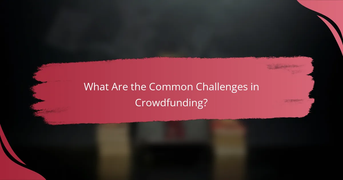 What Are the Common Challenges in Crowdfunding?
