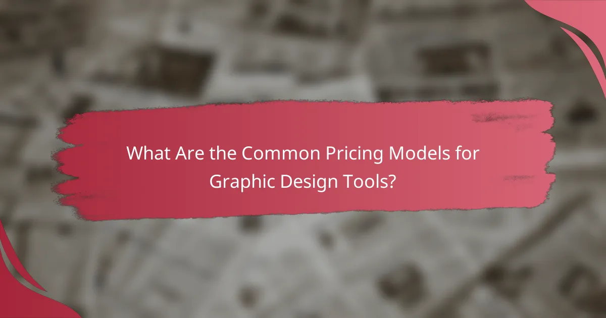 What Are the Common Pricing Models for Graphic Design Tools?