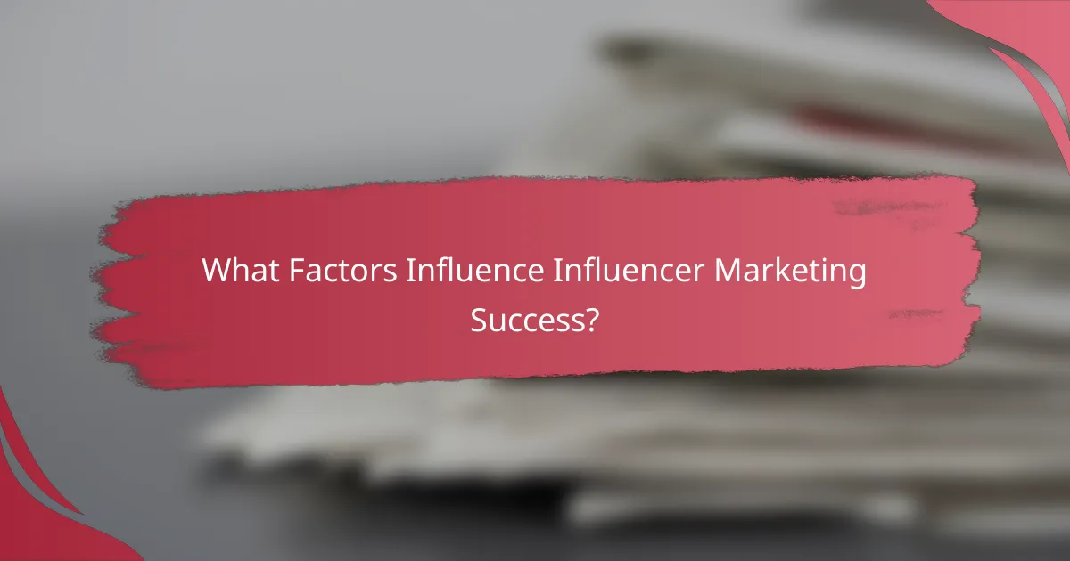 What Factors Influence Influencer Marketing Success?