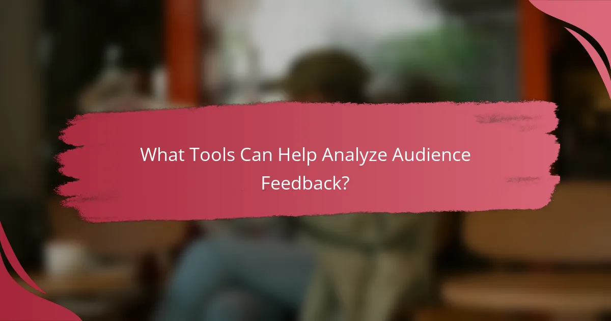 What Tools Can Help Analyze Audience Feedback?